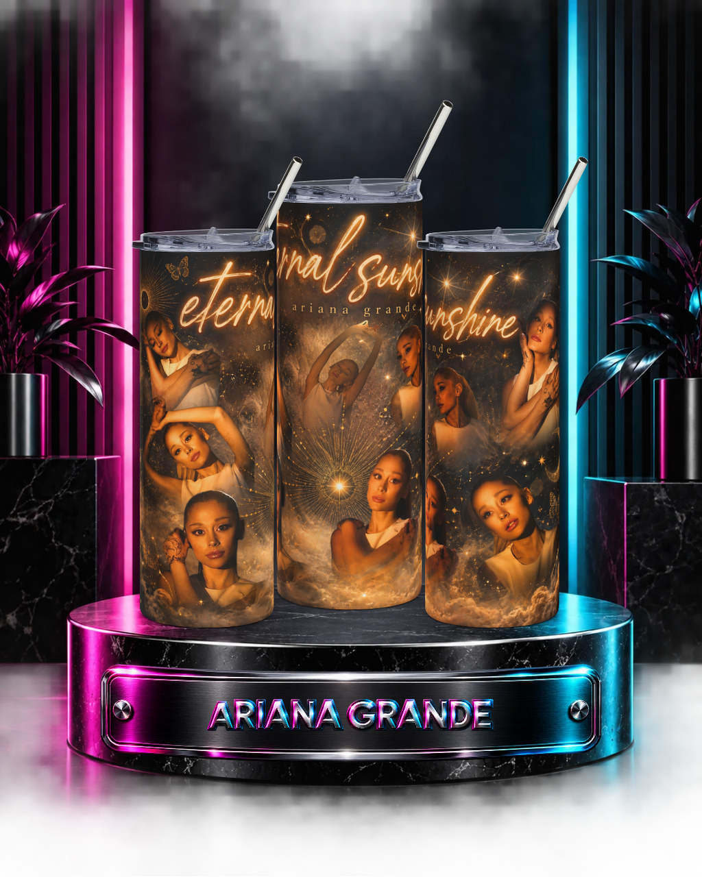 Ariana Grande — Gold Eternal Sunshine | 20oz Tumbler