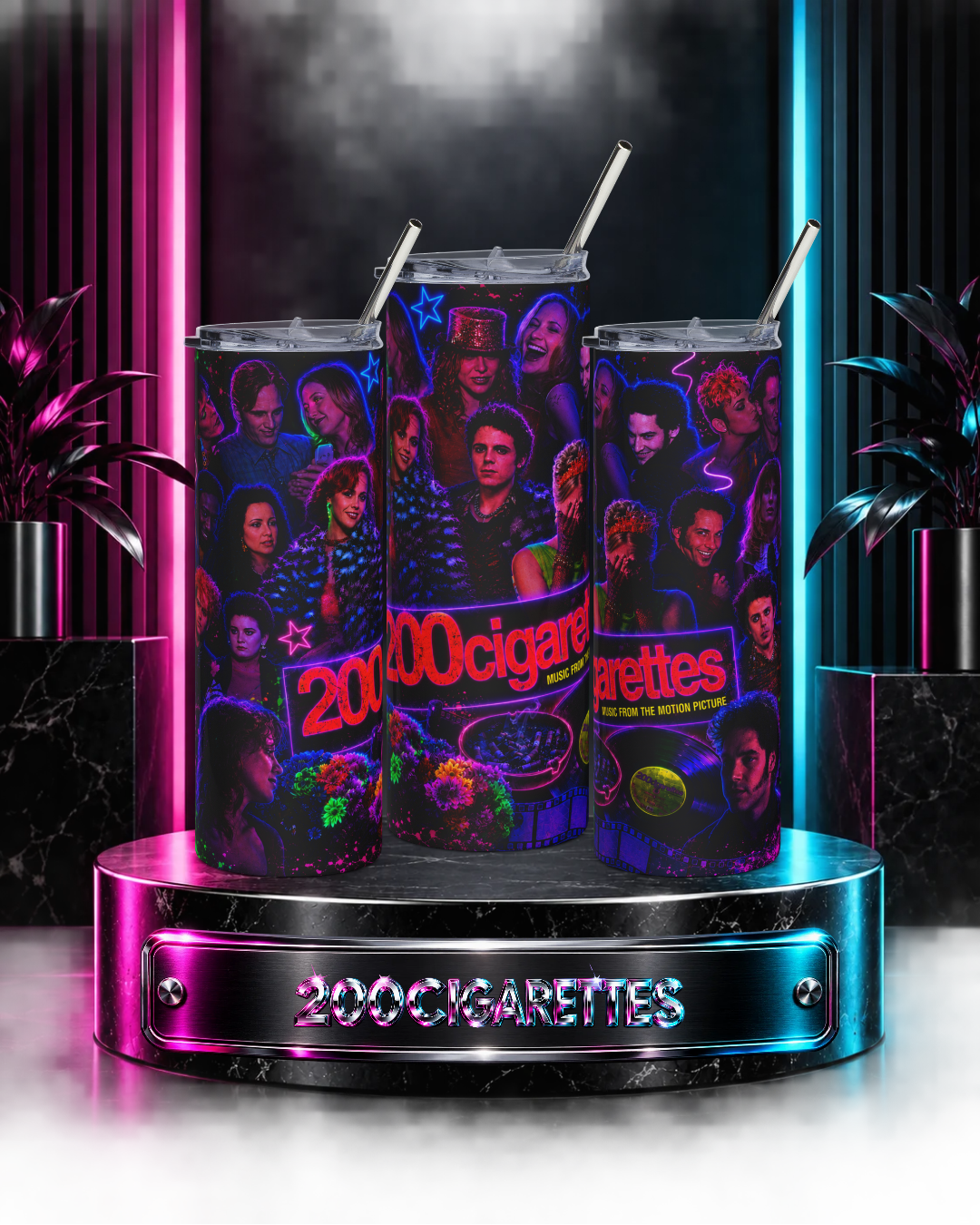 200 Cigarettes — Retro Neon | 20oz Tumbler
