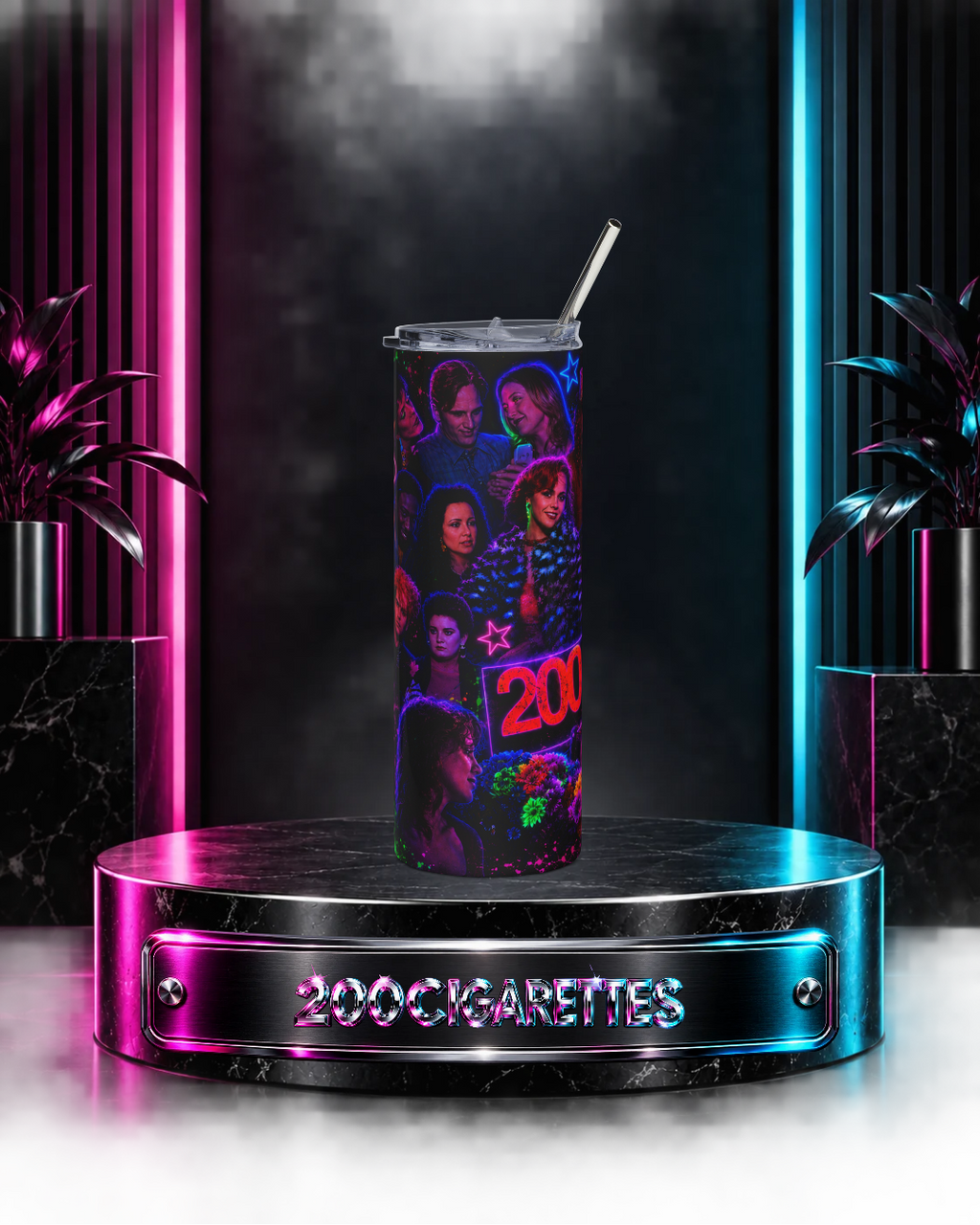 200 Cigarettes — Retro Neon | 20oz Tumbler