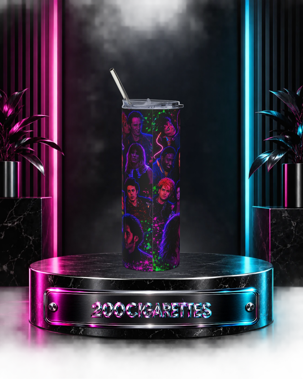 200 Cigarettes — Retro Neon | 20oz Tumbler