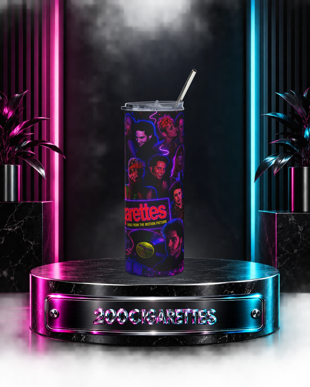 200 Cigarettes — Retro Neon | 20oz Tumbler