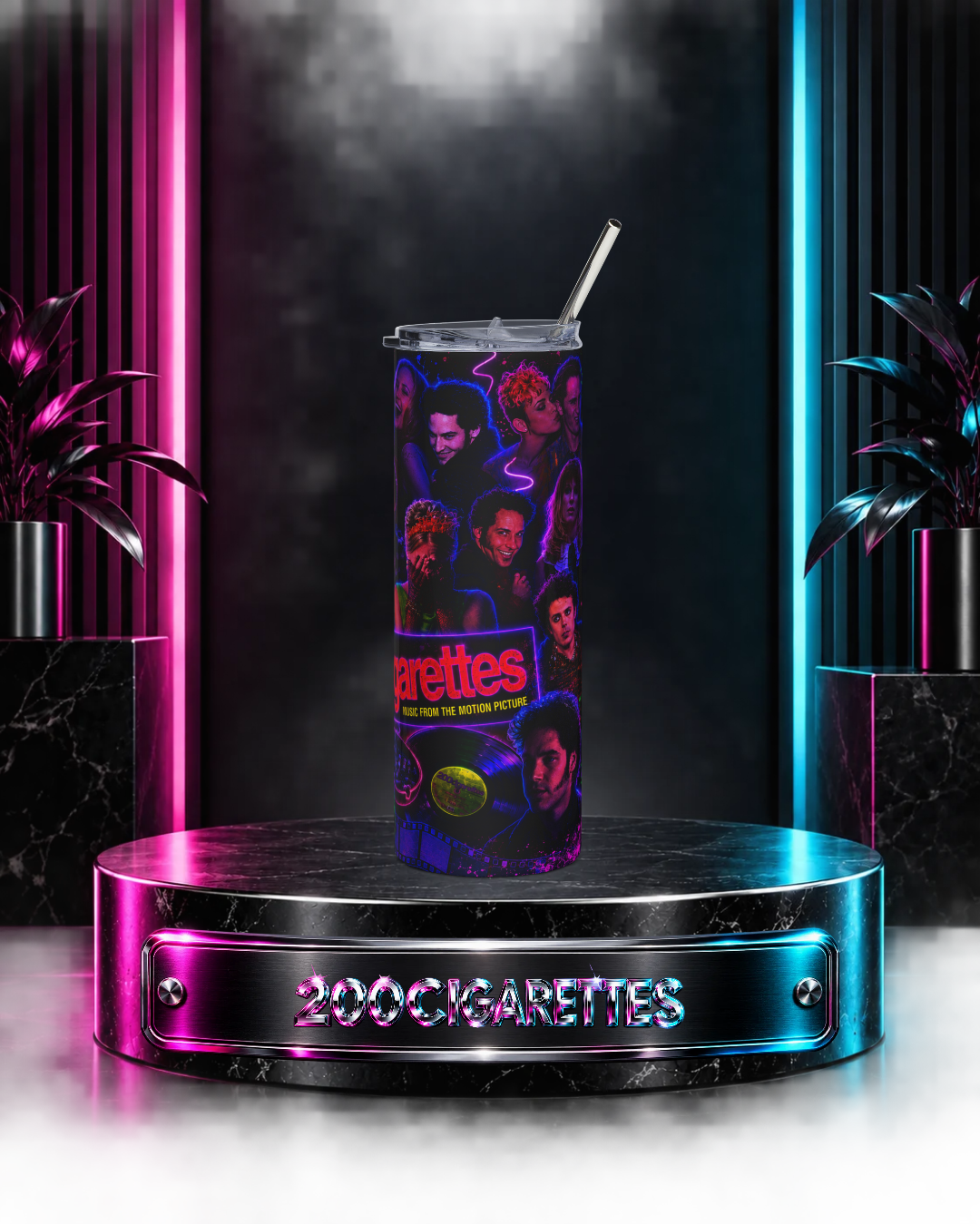 200 Cigarettes — Retro Neon | 20oz Tumbler