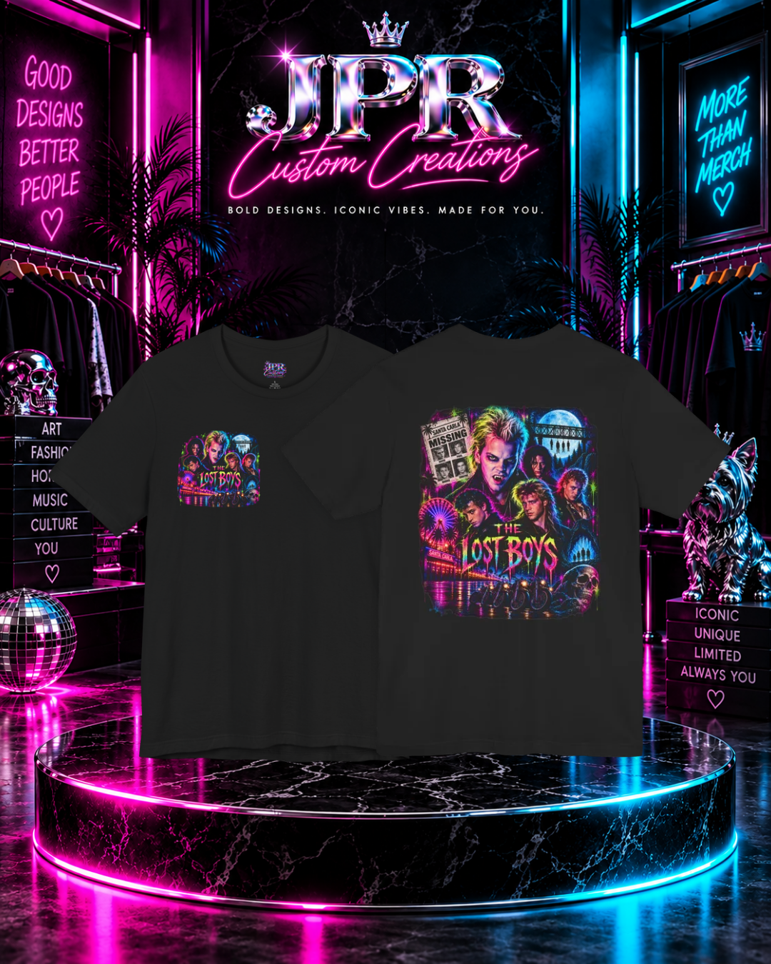 The Lost Boys  — Neon Fangs & Leather | T-Shirt
