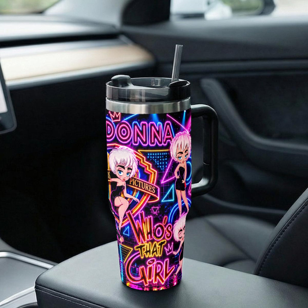 Madonna — Who's That Girl In Neon | 40oz Tumbler With Handle
