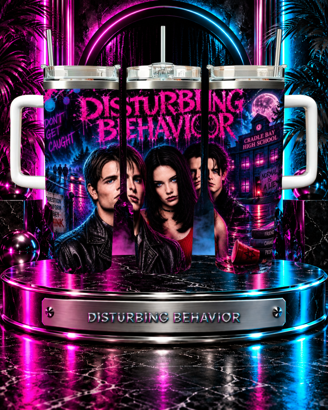 Disturbing Behavior — Cradle Bay After Dark | 40oz Tumbler With Handle
