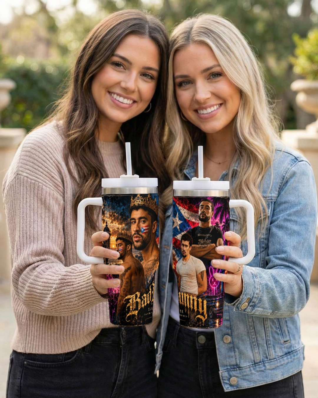 Bad Bunny — King Of Puerto Rico | 40 oz Tumbler With Handle