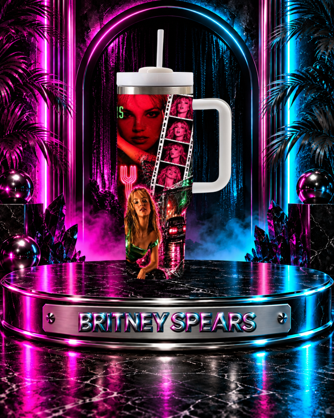 Britney Spears — Crazy Stop Remix | 40oz Tumbler with Handle