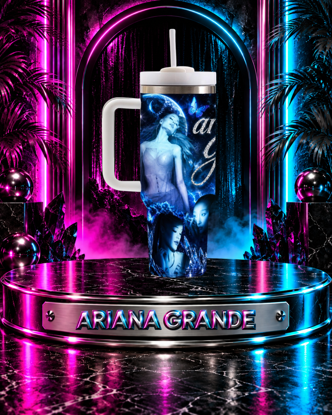 Ariana Grande — Blue Eternal Sunshine | 40oz Tumbler With Handle