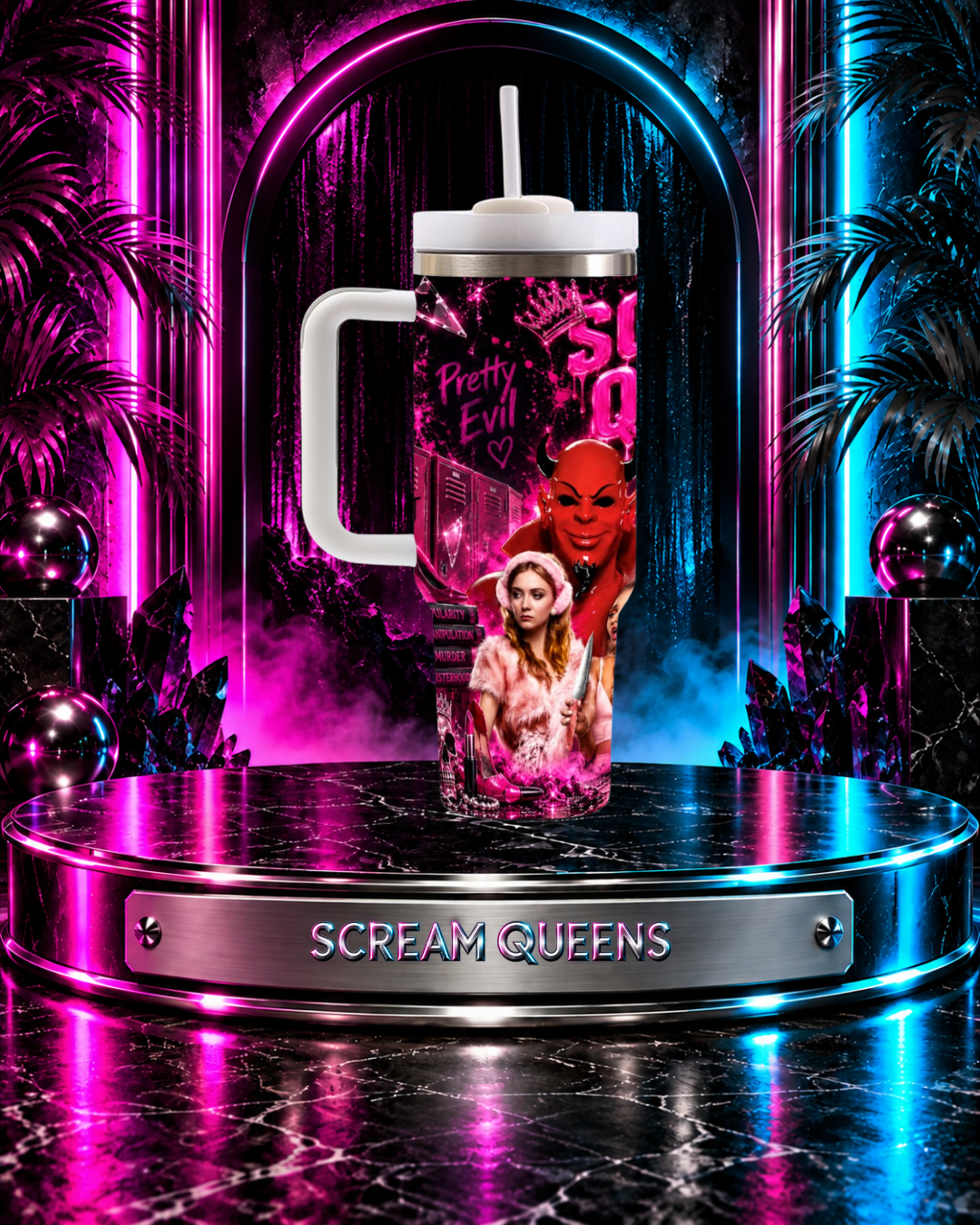 Scream Queens — Red Devile | 40 oz Tumbler With Handle