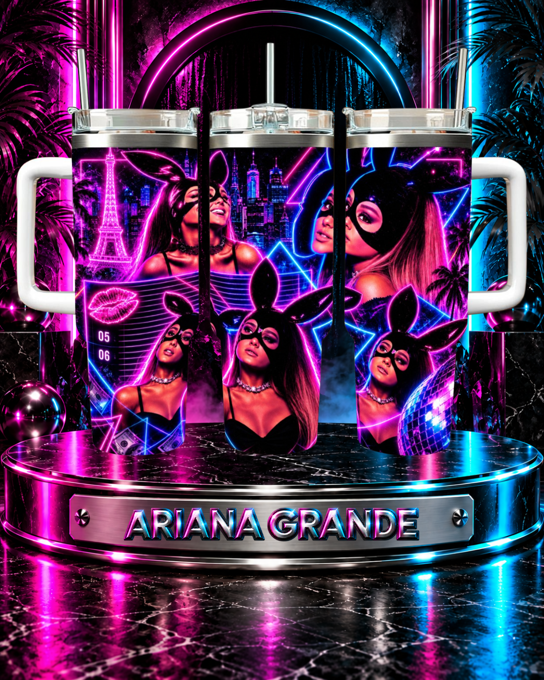 Ariana Grande — Woman Electric Remix | 40oz Tumbler With Handle