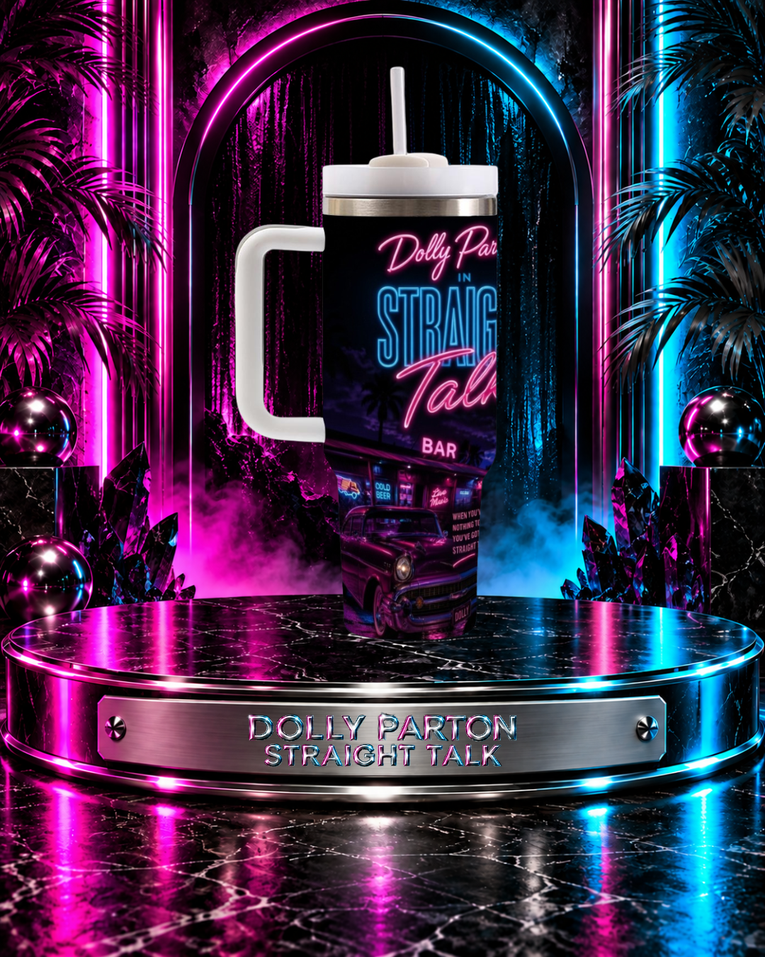 Dolly Parton — Straight Talk | 40oz Tumbler With Handle