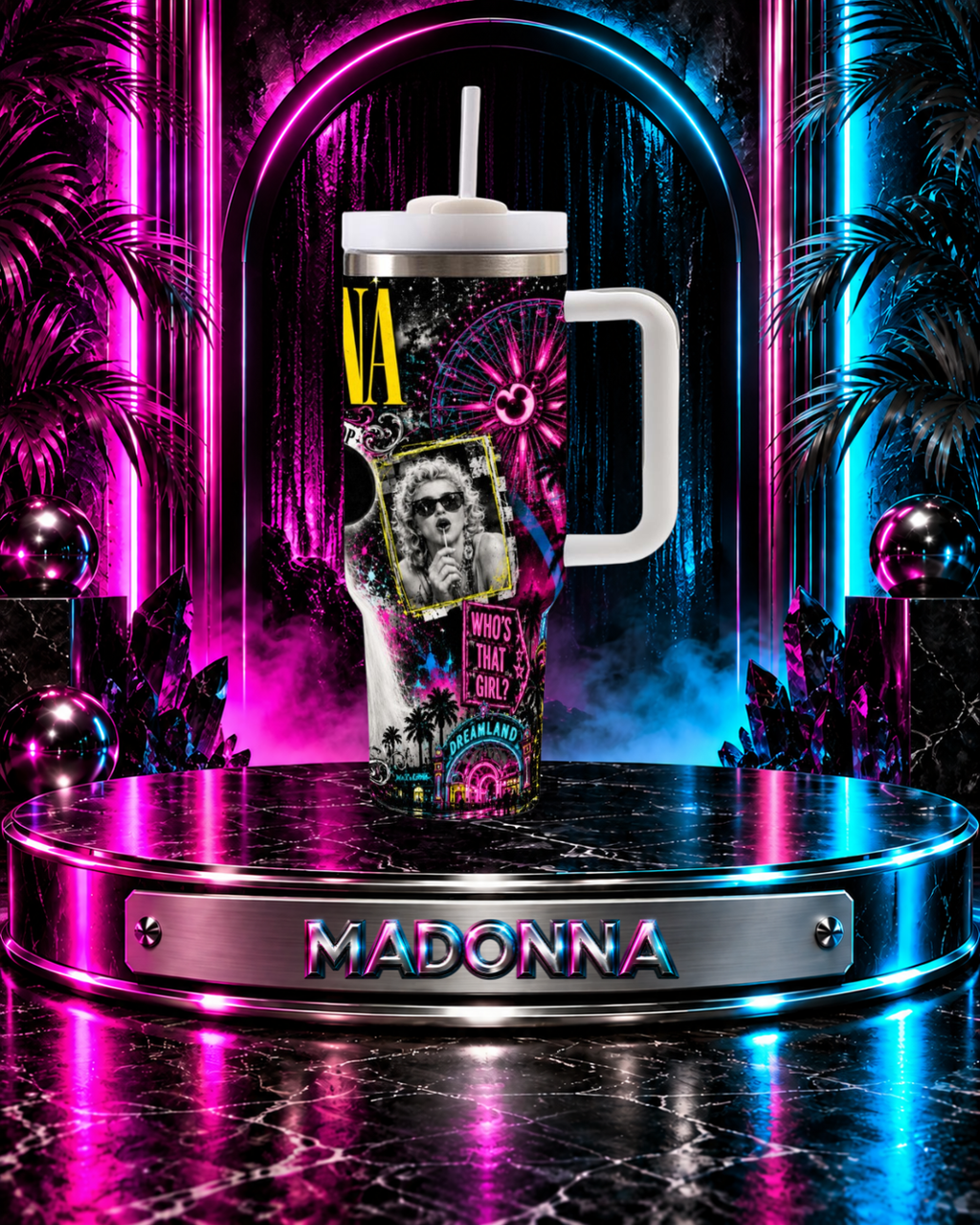 Madonna — Madonnaland | 40oz Tumbler With Handle