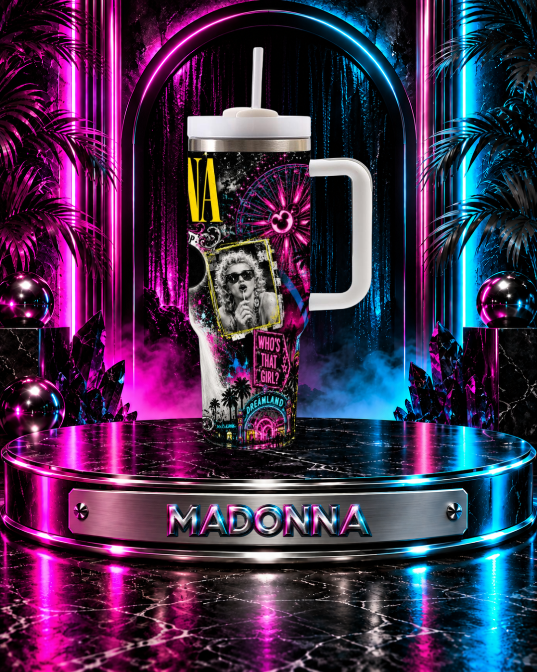 Madonna — Madonnaland | 40oz Tumbler With Handle