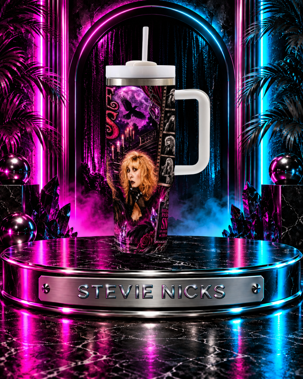 Stevie Nicks — Backstage '91 | 40oz Tumbler With Handle