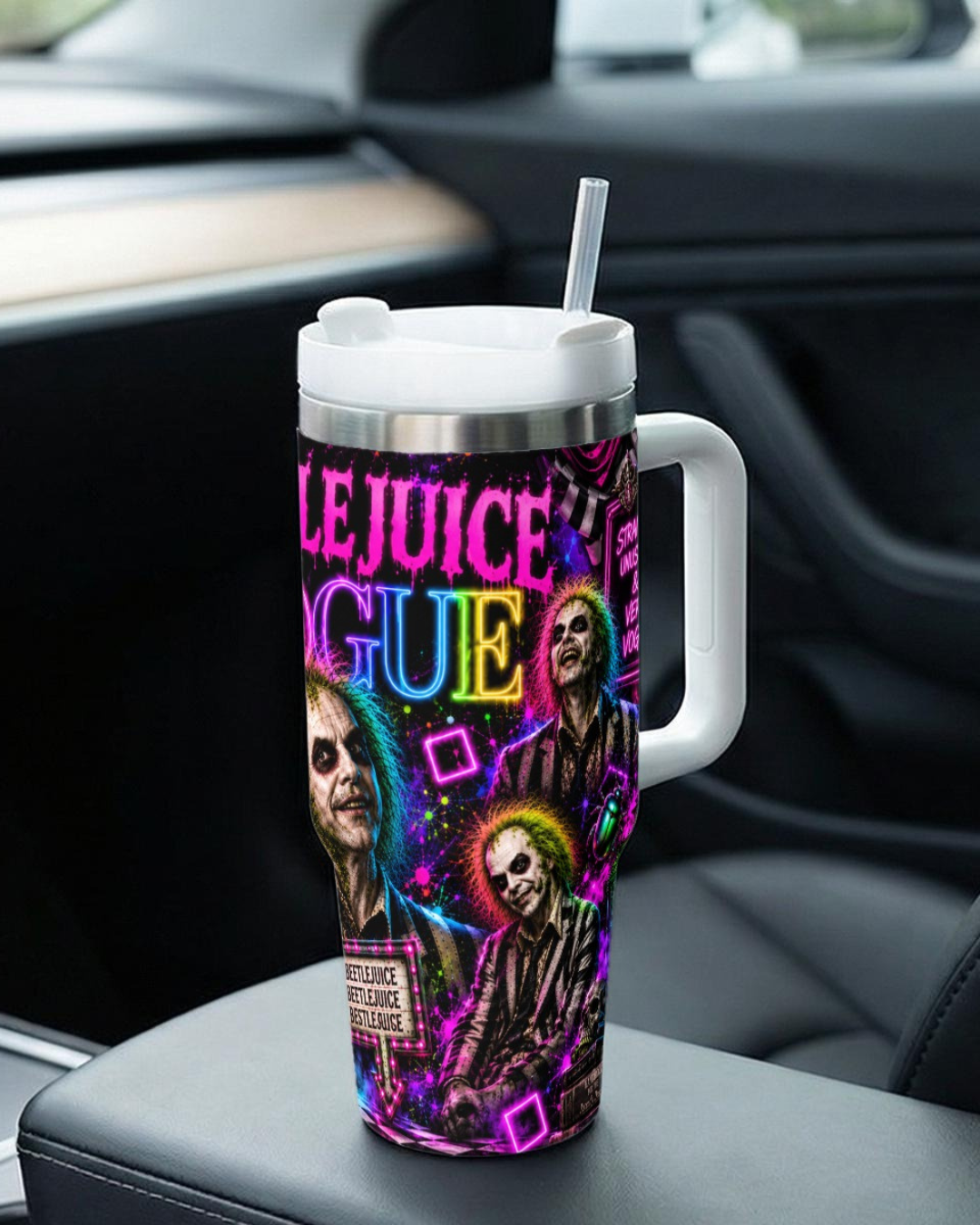 Beetlejuice — Beetlejuice x Vogue | 40oz Tumbler With Handle