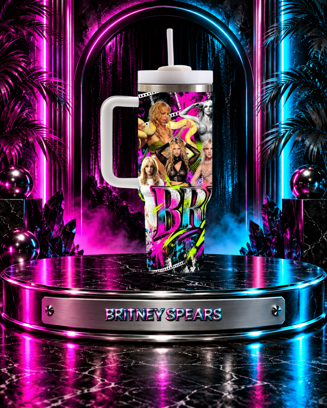Britney 25th Anniversary – Britney Era Collage – 40oz Tumbler