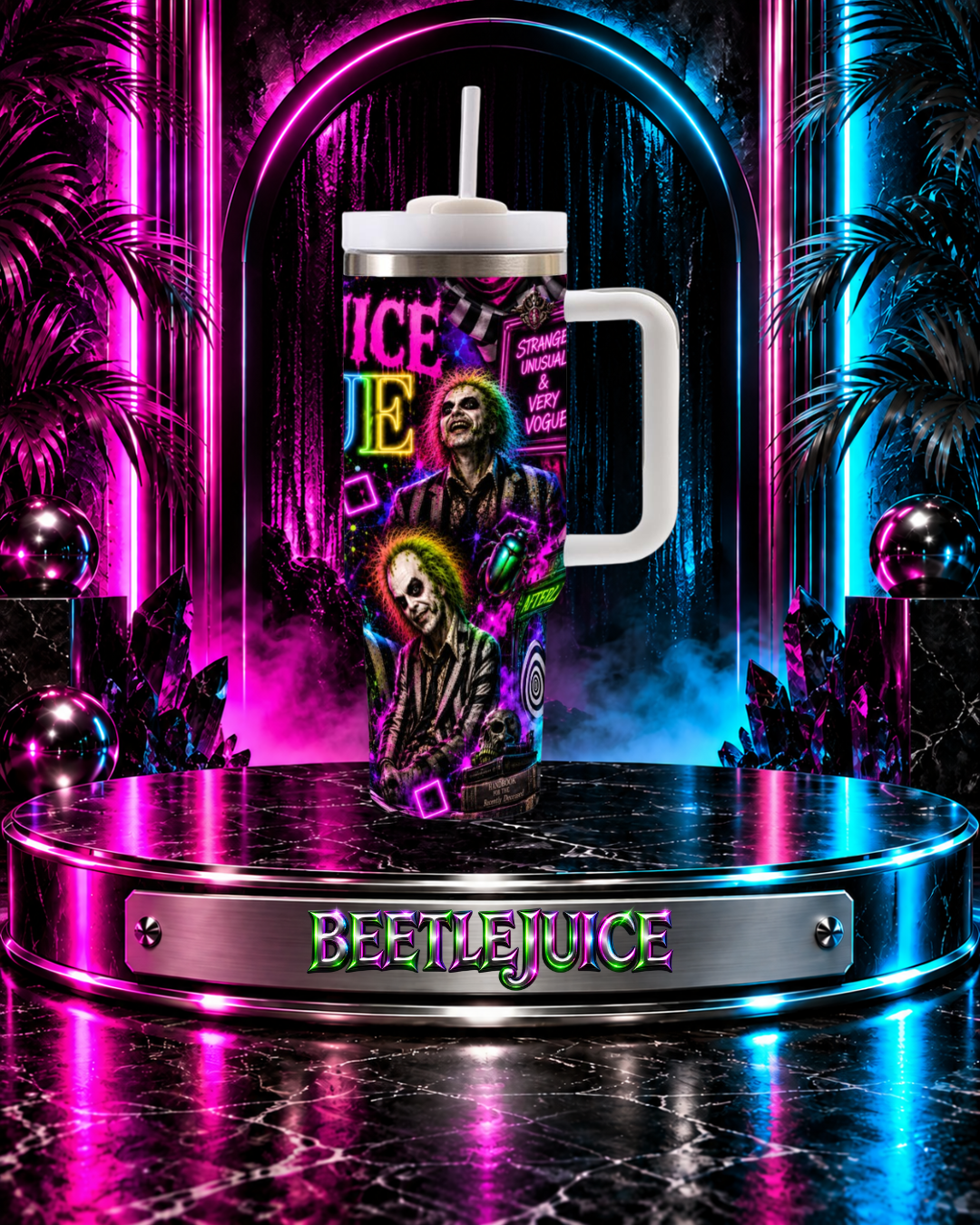 Beetlejuice — Beetlejuice x Vogue | 40oz Tumbler With Handle
