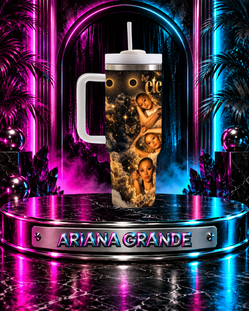 Ariana Grande — Gold Eternal Sunshine | 40oz Tumbler With Handle