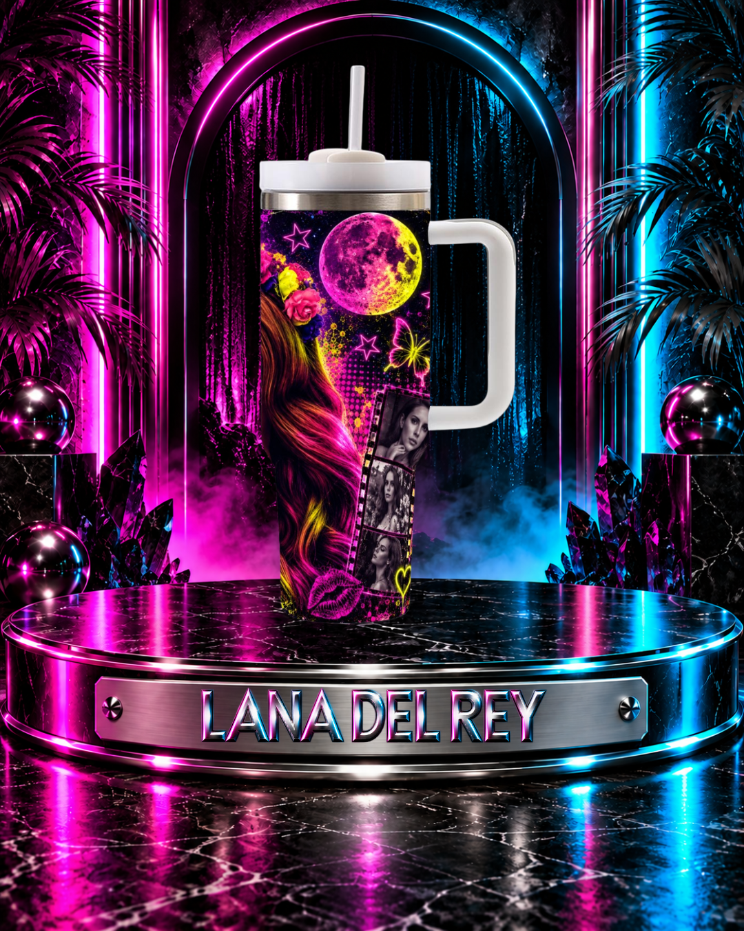 Lana Del Rey — Neon Heartbreak | 40oz Tumbler With Handle