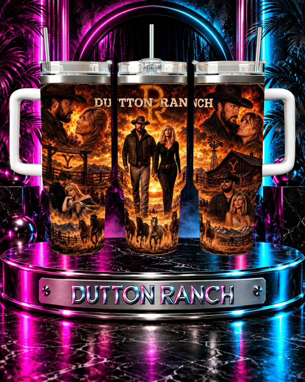 Dutton Ranch — Fire & Bloodlines | 40oz Tumbler With Handle
