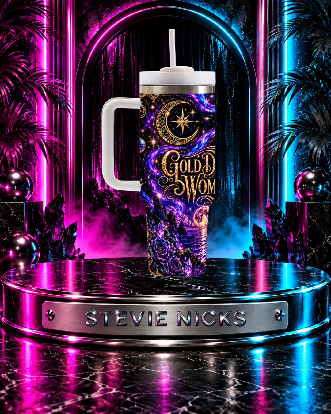Stevie Nicks — Gold Dust Moon | 40oz Tumbler With Handle