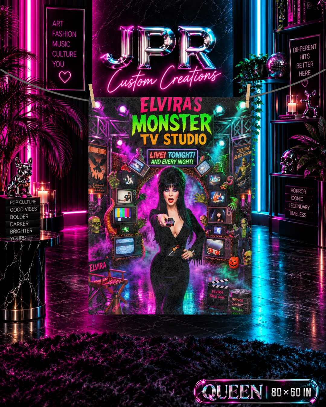 Elvira — Monster TV Studio | Velveteen Blanket
