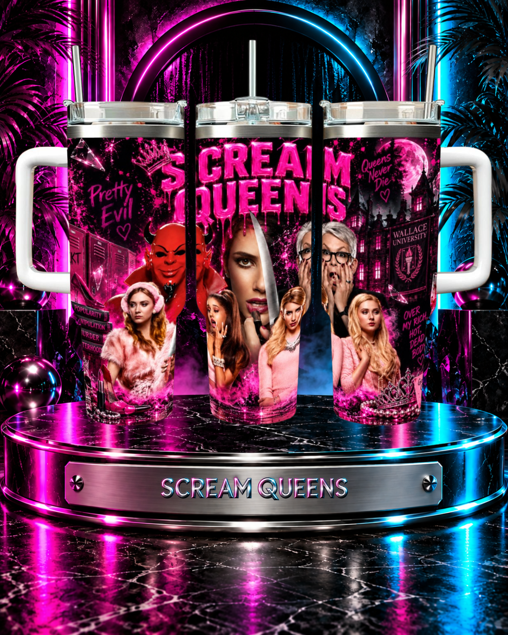 Scream Queens — Red Devile | 40 oz Tumbler With Handle
