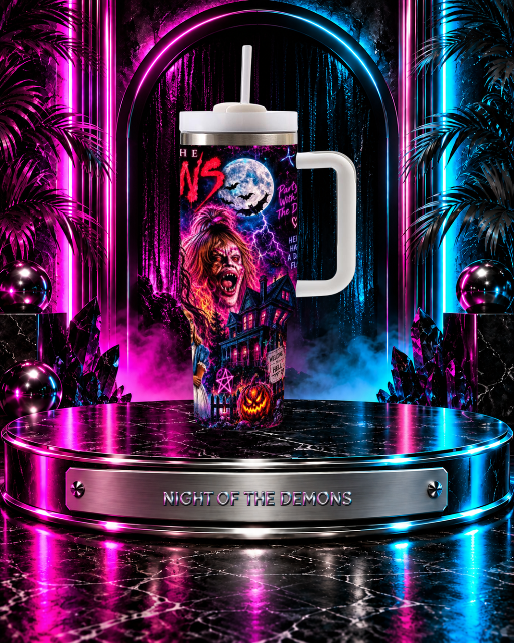 Night Of The Demons — Hull House After Dark | 40 oz Tumbler With Handle