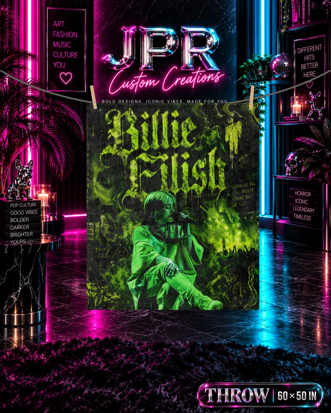 Billie Eilish — Toxic Green | Velveteen Blanket
