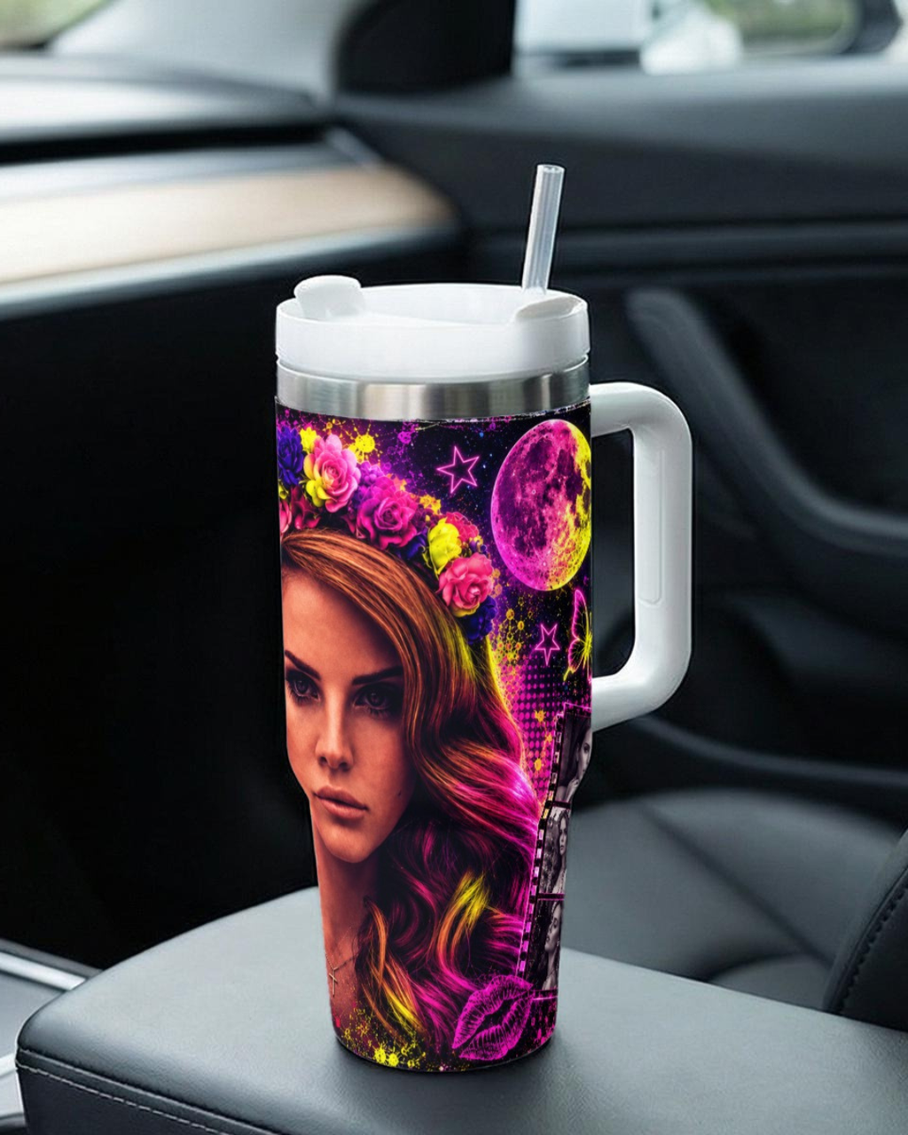 Lana Del Rey — Neon Heartbreak | 40oz Tumbler With Handle