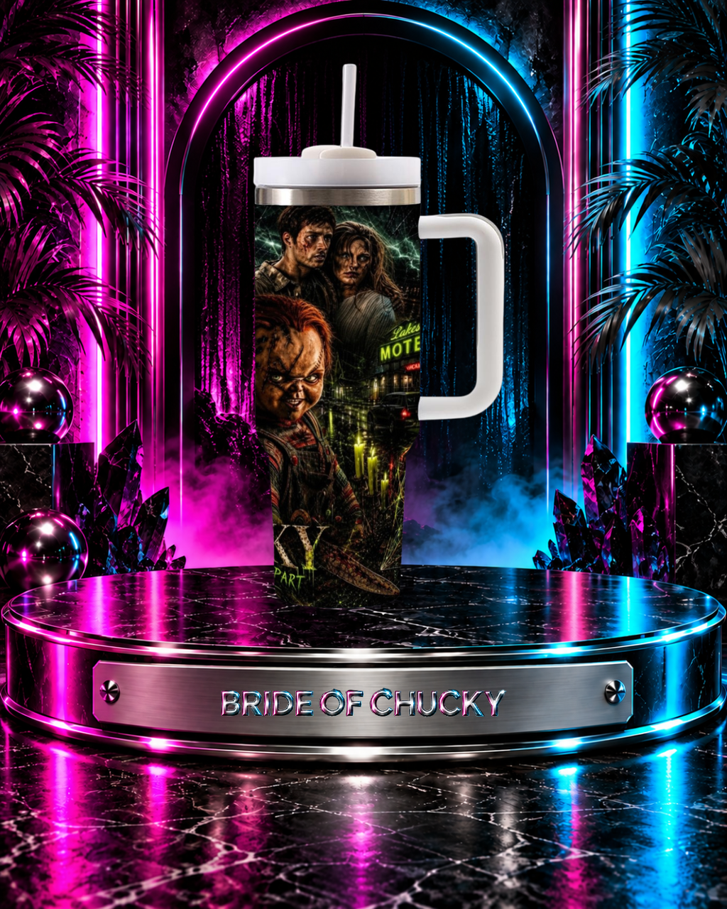 Bride Of Chucky — Til Death Do Us Part | 40oz Tumbler With Handle
