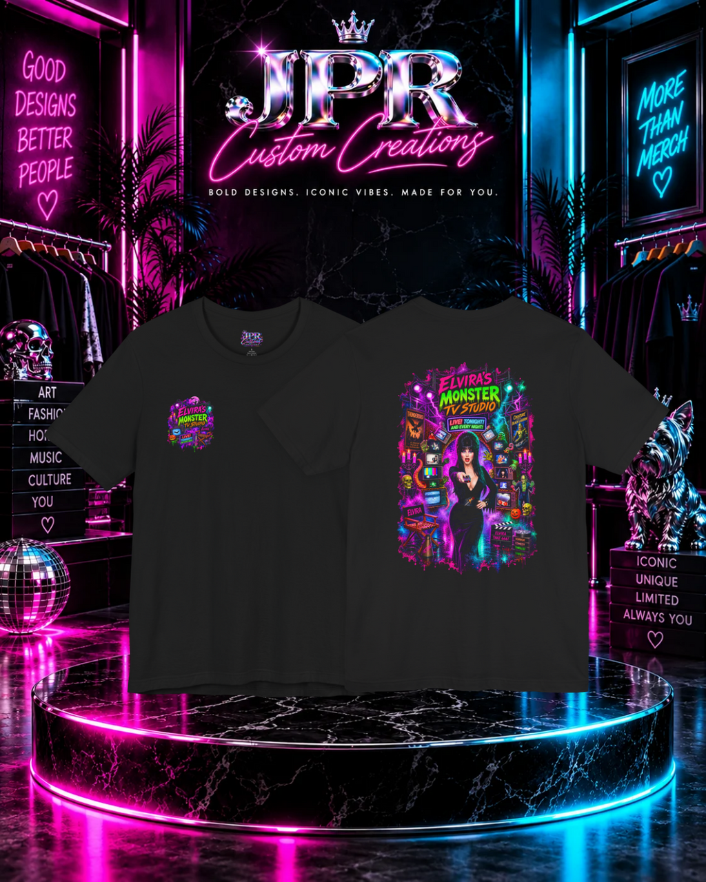 Elvira — Monster TV Studio T-Shirt