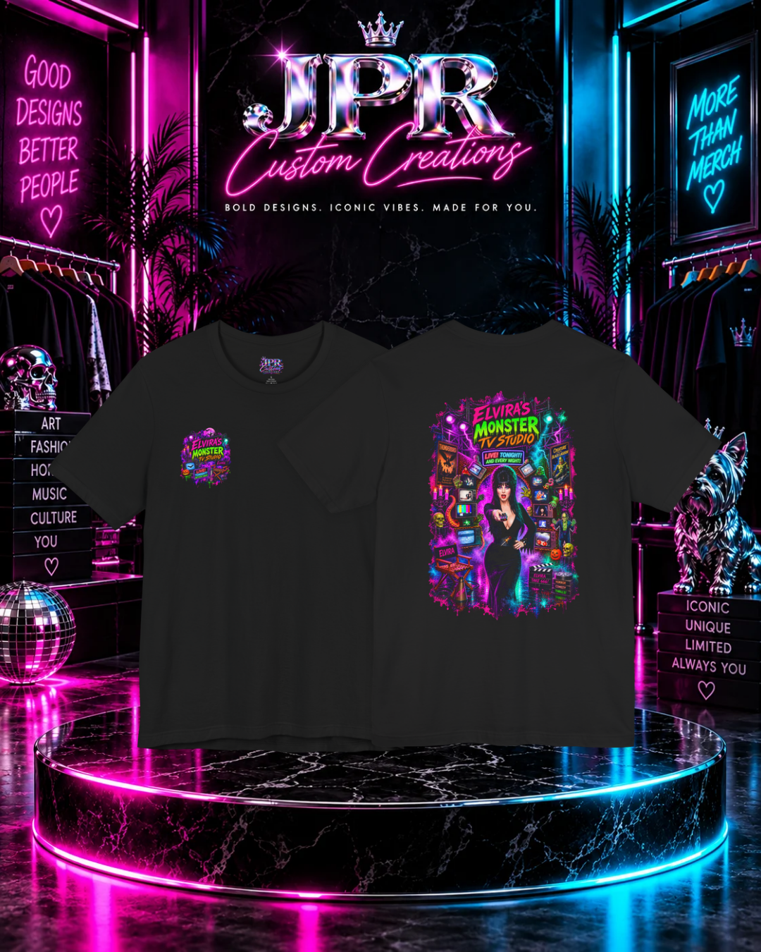 Elvira — Monster TV Studio T-Shirt