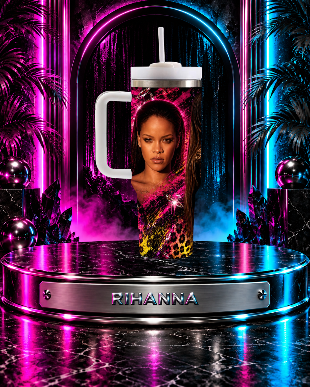 Rihanna — Wild Side | 40oz Tumbler With Handle