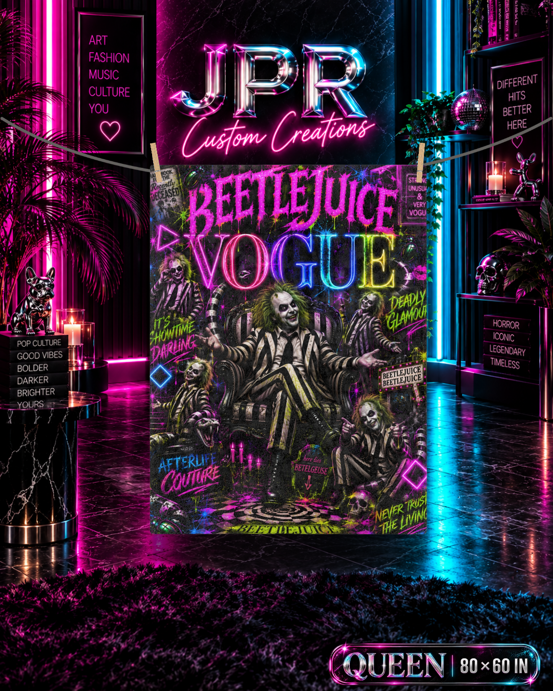 Beetlejuice — Beetlejuice x Vogue | Velveteen Blanket