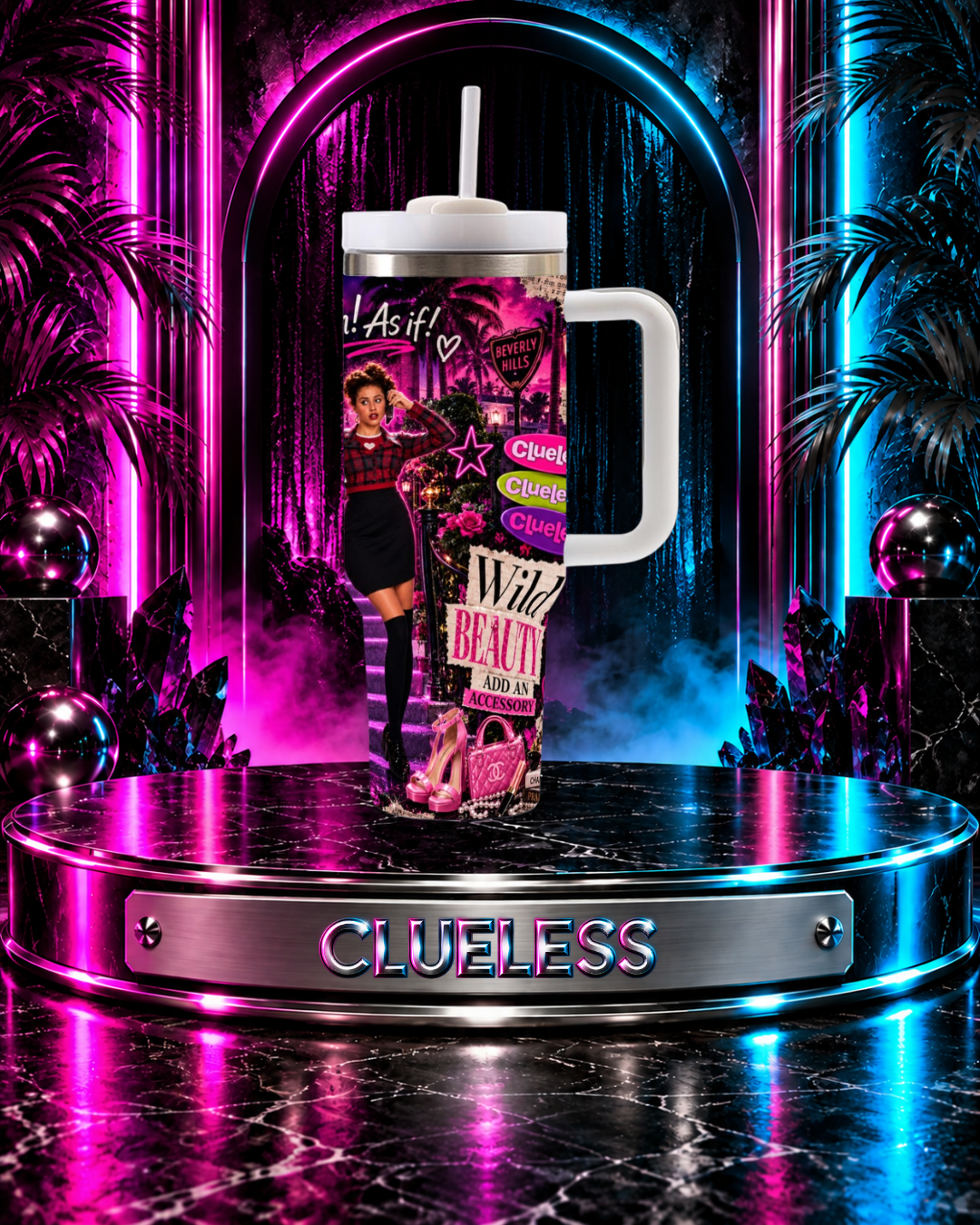 Clueless — Wild Beauty | 40oz Tumbler With Handle