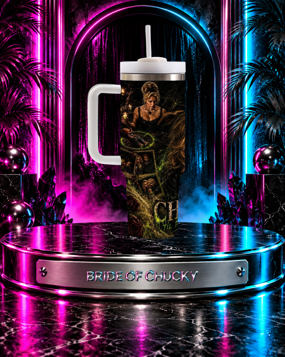 Bride Of Chucky — Til Death Do Us Part | 40oz Tumbler With Handle