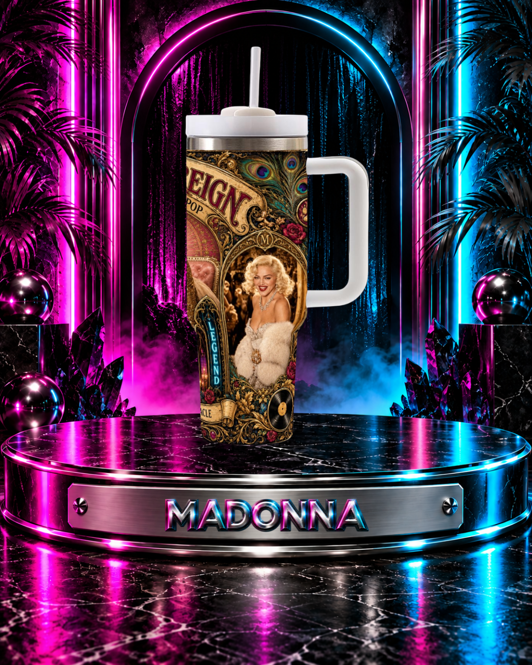 Madonna — Reign | 40 oz Tumbler With Handle