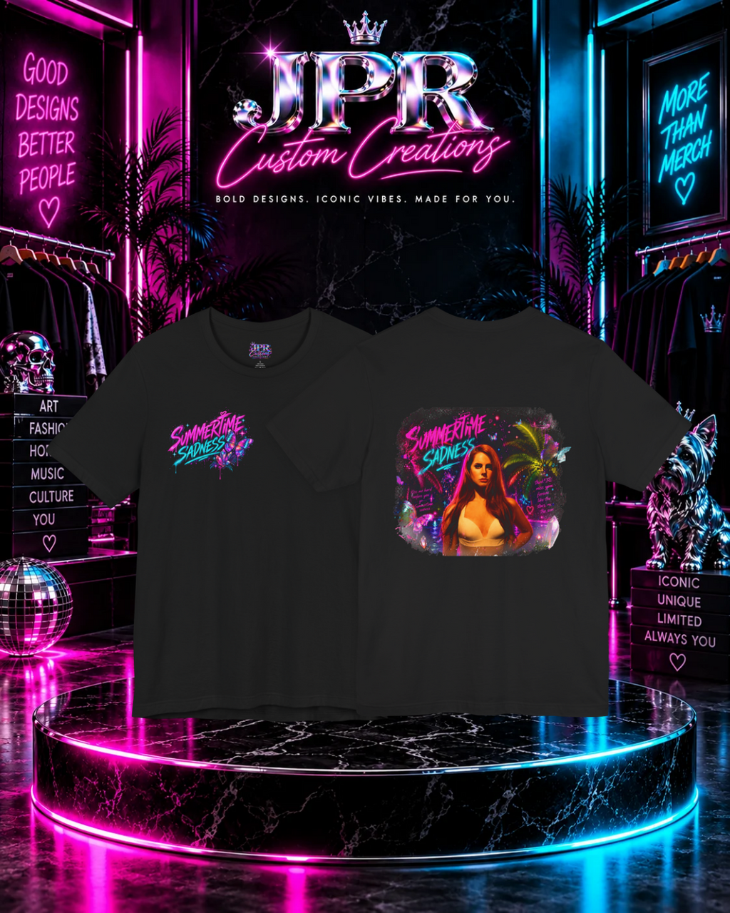 Lana Del Rey — Summertime Sadness Neon Palms T-Shirt