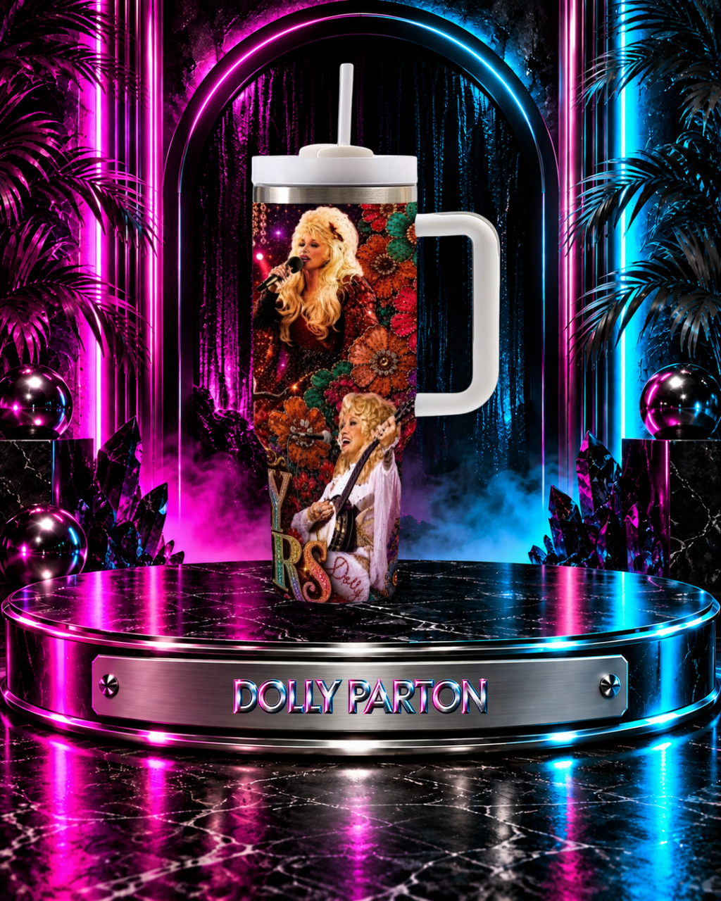 Dolly Parton — A Life Of Many Colors | 40oz Tumbler With Handle
