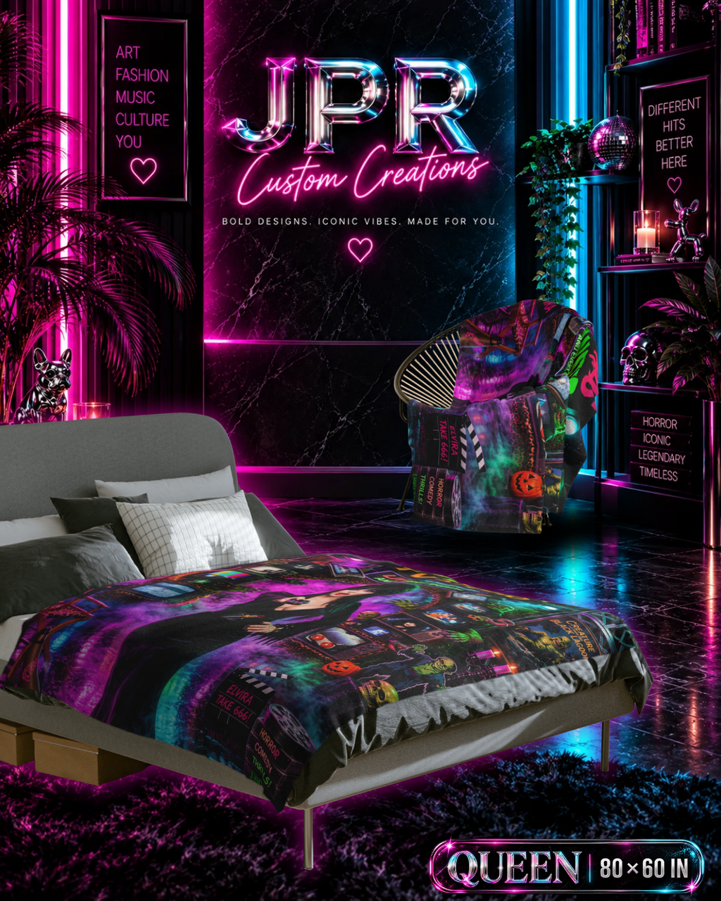 Elvira — Monster TV Studio | Velveteen Blanket