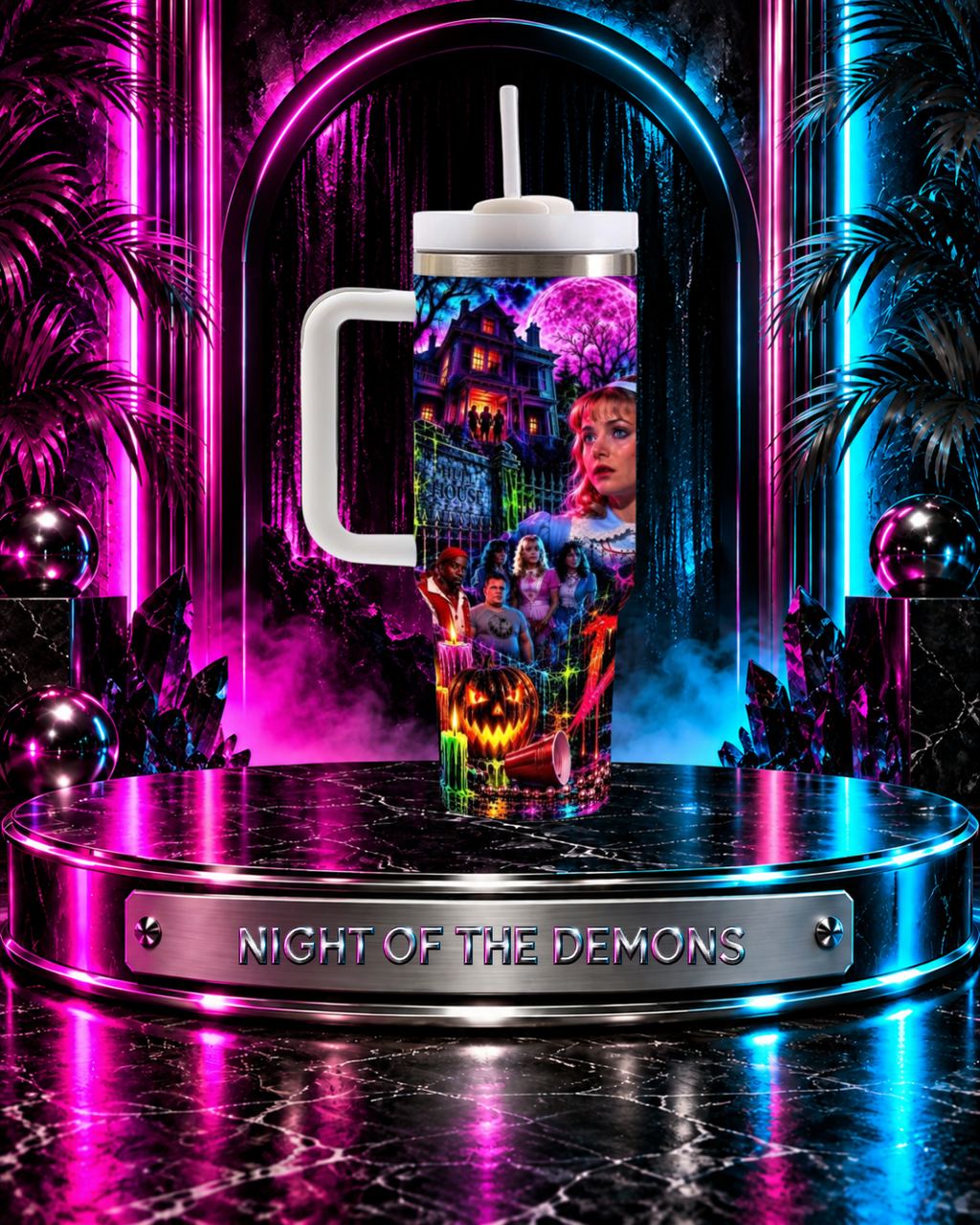 Night Of The Demons — Angela's Halloween Ball | 40oz Tumbler With Handle