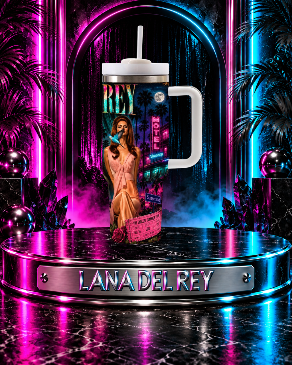 Lana Del Rey — Endless Summer Nights | 40oz Tumbler With Handle