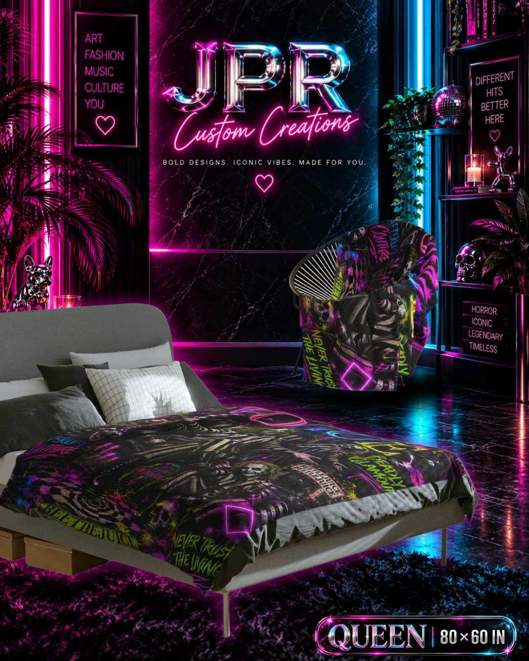 Beetlejuice — Beetlejuice x Vogue | Velveteen Blanket