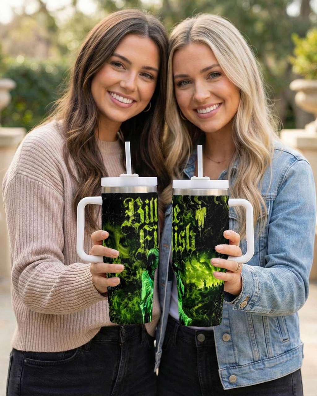 Billie Eilish — Toxic Green | 40oz Tumbler With Handle