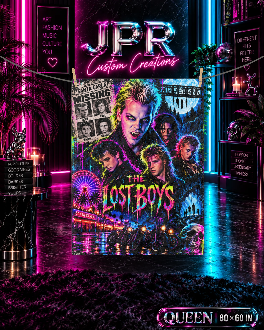 The Lost Boys — Neon Fangs & Leather | Velveteen Blanket