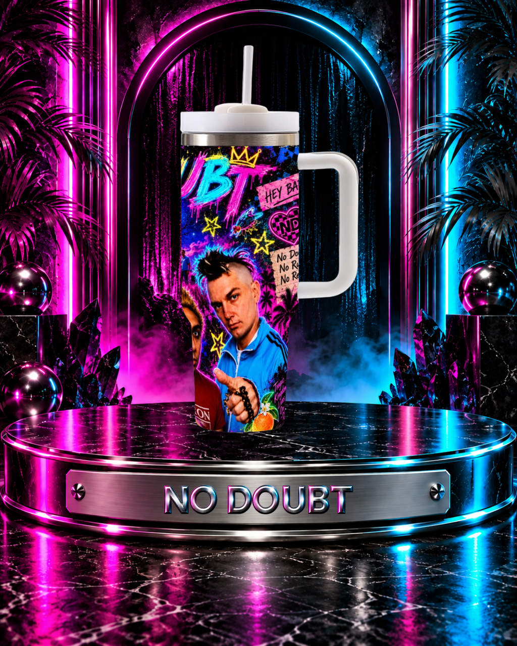 No Doubt — Tragic Neon Kingdom | 40oz Tumbler With Handle