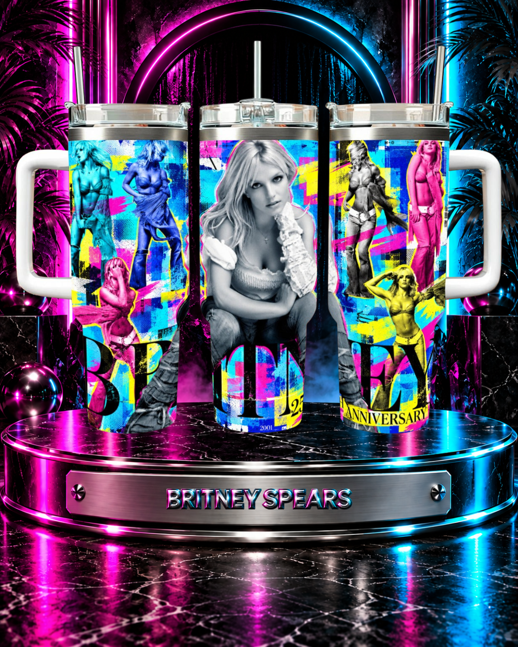 Britney 25th Anniversary – Pop Art – 40oz Tumbler
