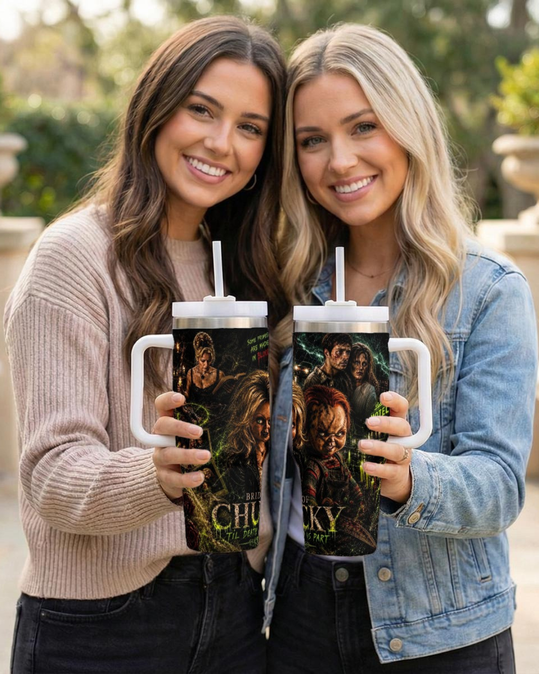 Bride Of Chucky — Til Death Do Us Part | 40oz Tumbler With Handle