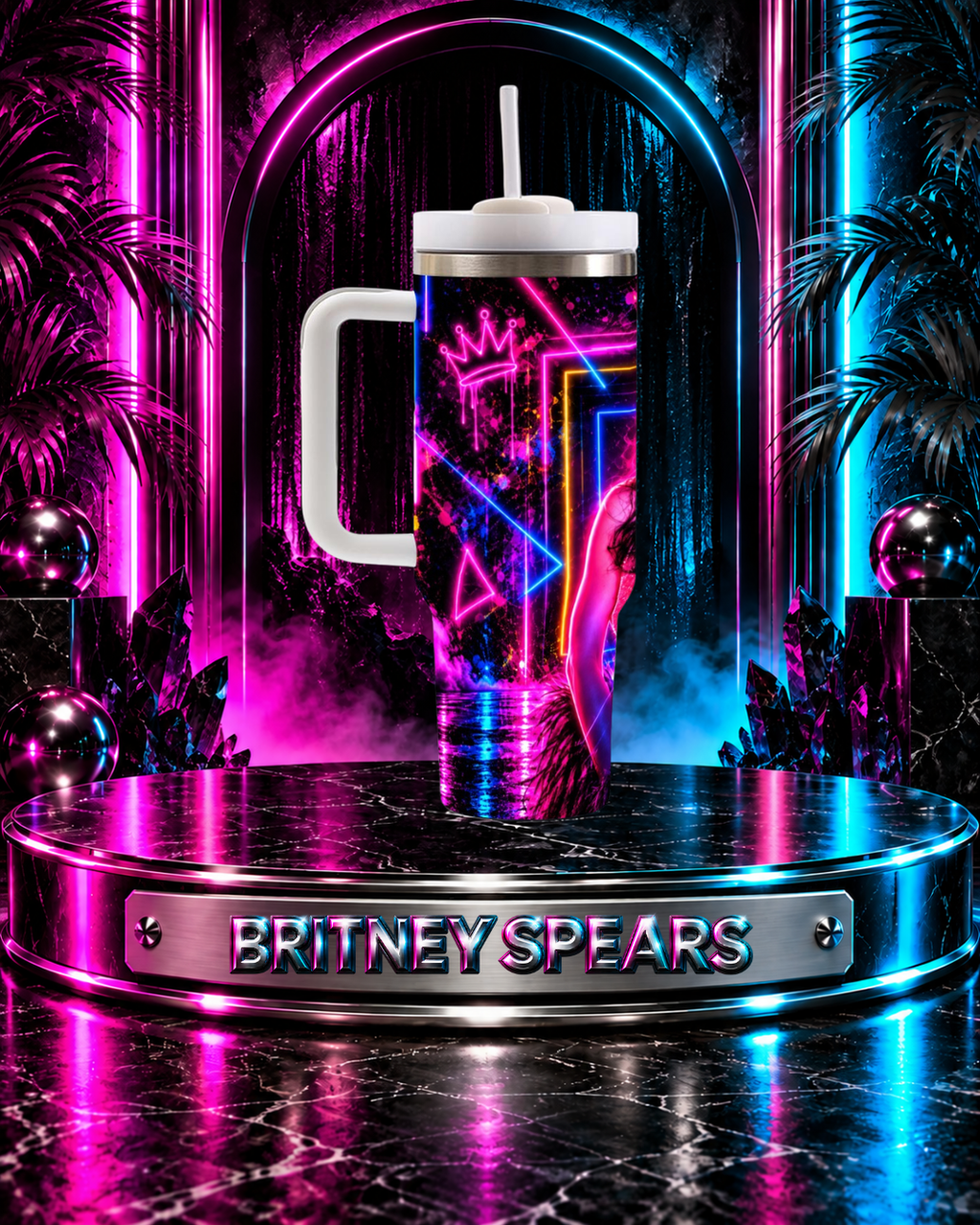 Britney Spears — Blackout After Dark | 40oz Tumbler with Handle